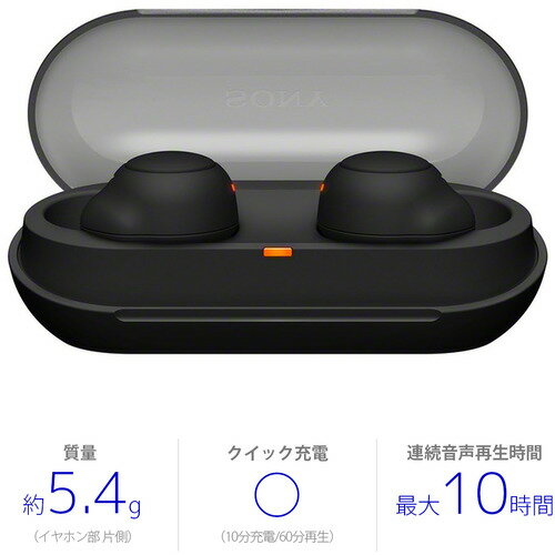 SONY フルワイヤレスイヤホン ブラック WF-C500(B)