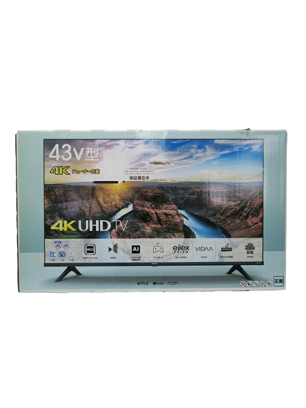 楽天市場】ハイセンスジャパン HISENSE 43V型 4K液晶テレビ 43E65G