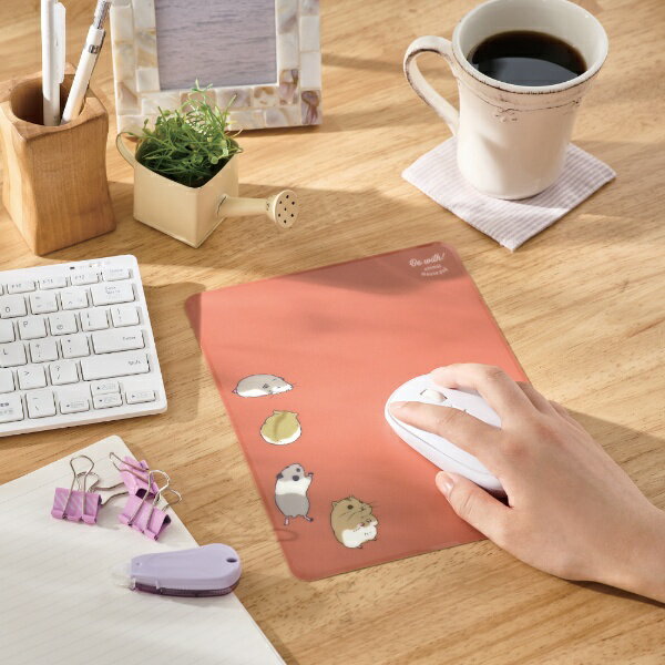 エレコム マウスパッド 抗菌 アニマル柄 ハムスター MP-AN04HAM(1枚)