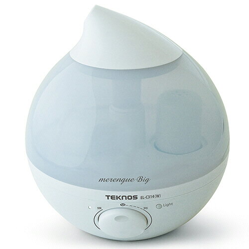 TEKNOS 滴型超音波加湿器 3.6L メレンゲ ホワイト EL-C314(W)