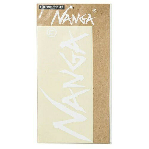 ナンガ NANGA LOGO CUTTING STICKER L WHT N1STWHG2