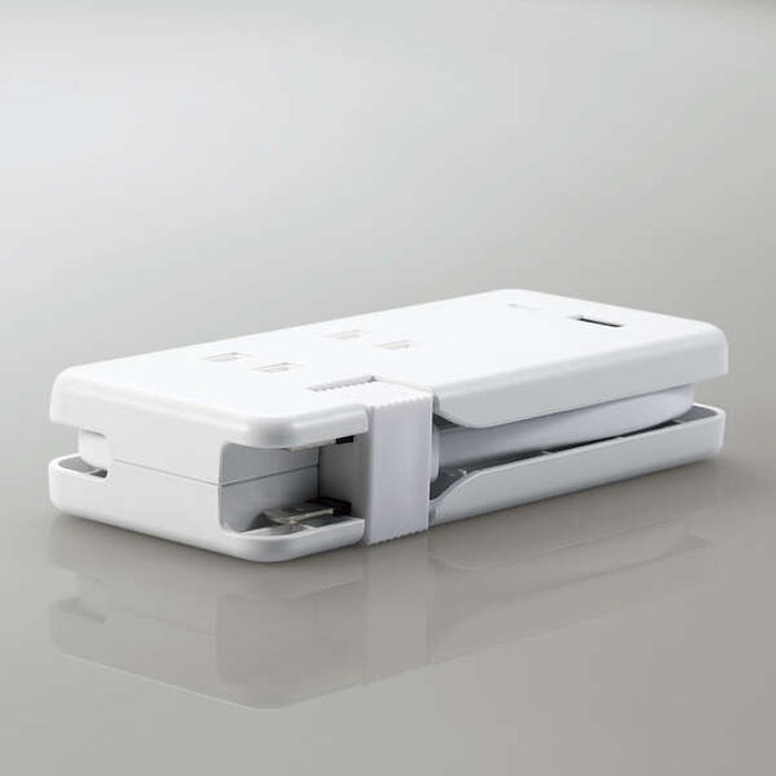 エレコム USB充電器 USBコンセント ケーブル収納 ホワイト MOT-U13-2302WH(1個)