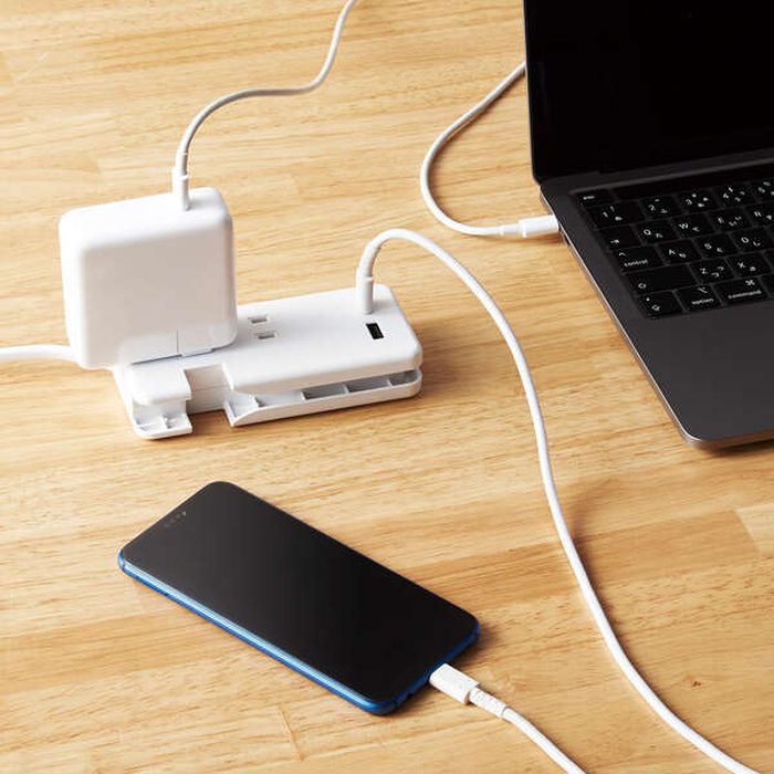 エレコム USB充電器 USBコンセント ケーブル収納 ホワイト MOT-U13-2302WH(1個)