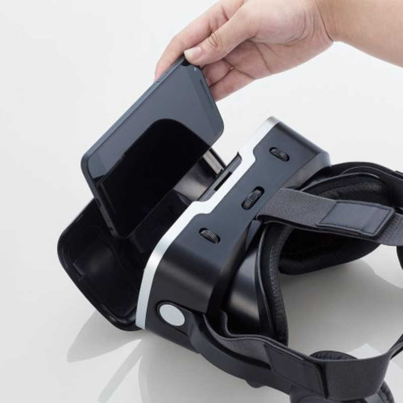 エレコム VRゴーグル ヘッドホン一体型 VRリモコン ブラック VRG-XEHR01BK(1セット)