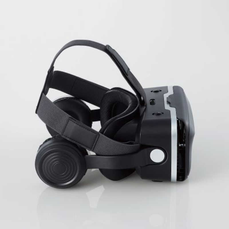 エレコム VRゴーグル ヘッドホン一体型 VRリモコン ブラック VRG-XEHR01BK(1セット)