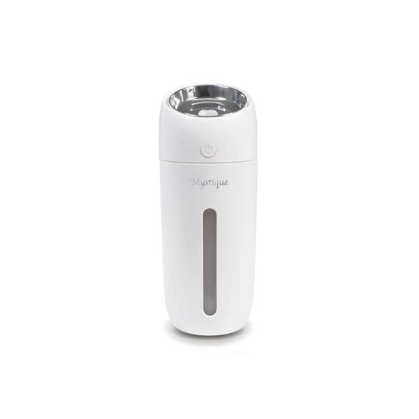 超音波 加湿器 約280ml 直径7×高さ18cm 充電式 ライトモード付き コンパクト スチームポッド 車載 ドリンクホルダー プレゼント