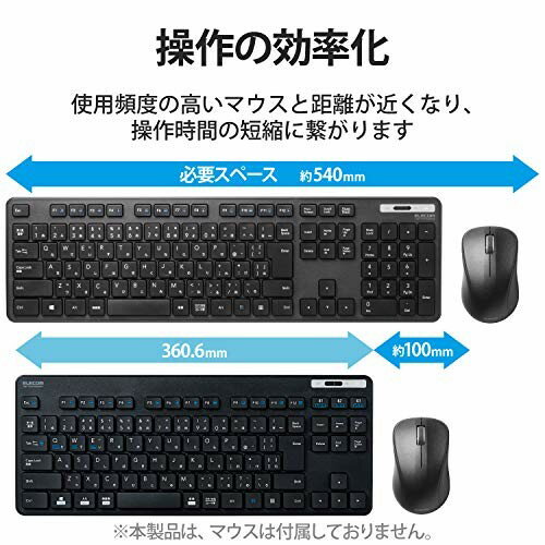 エレコム Bluetooth 薄型キーボード マルチペアリング対応 TK-FBM119KBK／EC(1個)