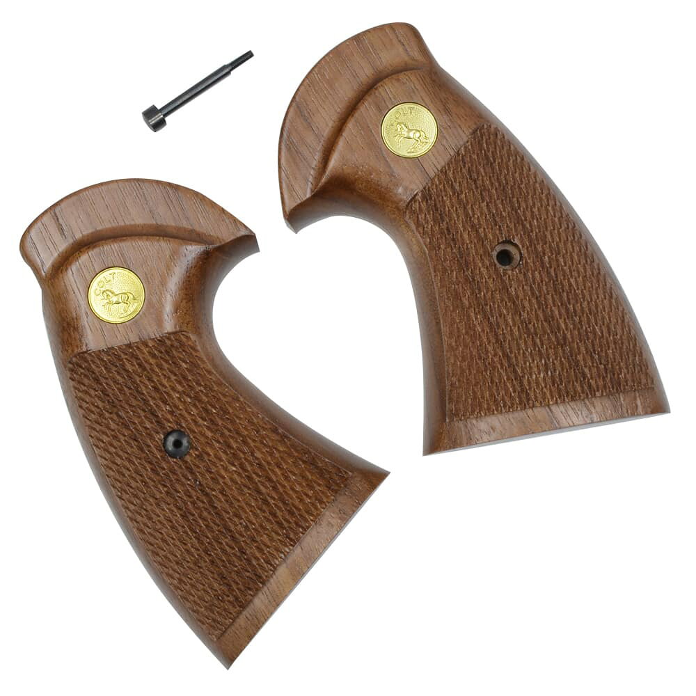 【美品】タナカワークス 純正 コルトパイソン サービスサイズ 木製グリップ タナカワークス 木製グリップ パイソン ウォールナット・サービス
