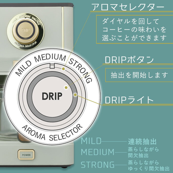 Toffy アロマドリップコーヒーメーカー K-CM5-PA