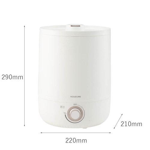 コイズミ 超音波加湿器 ホワイト KHM-2319／W(1台)