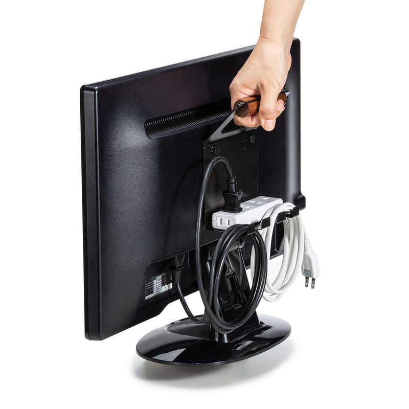 サンワサプライ｜SANWA SUPPLY VESAマウント取付け 75x75 / 100x100mm テレビハンドル コード受け付き ブラック MR-VESA12