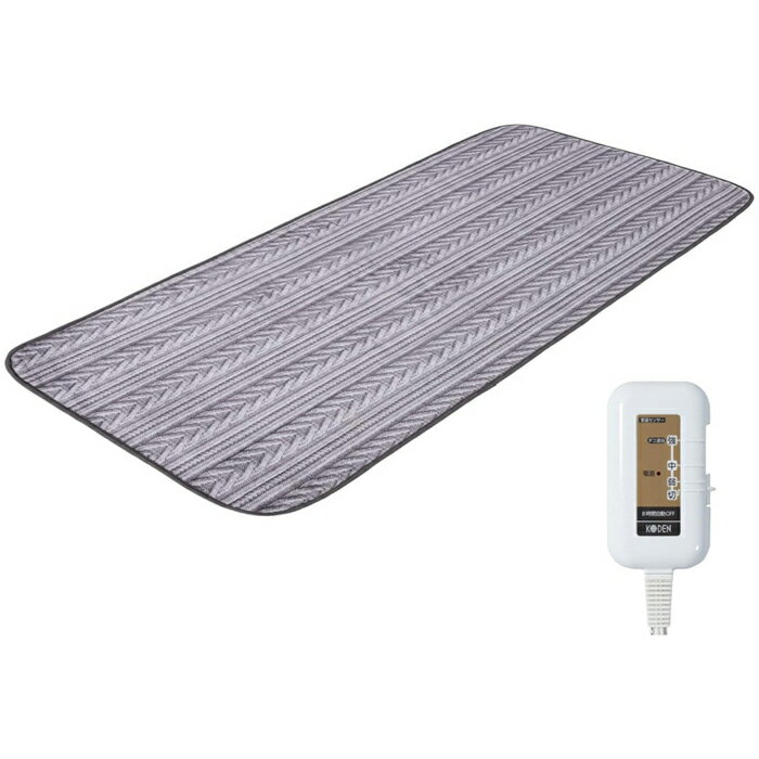 広電 電気敷毛布 ニット柄 グレー CWR181G-HV