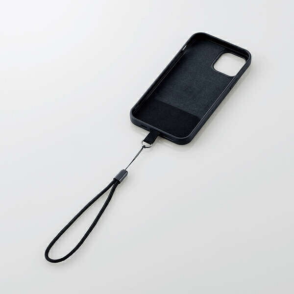 エレコム スマホアクセサリ 外付ストラップホール ハンドストラップ P-STHHANBK(1個)