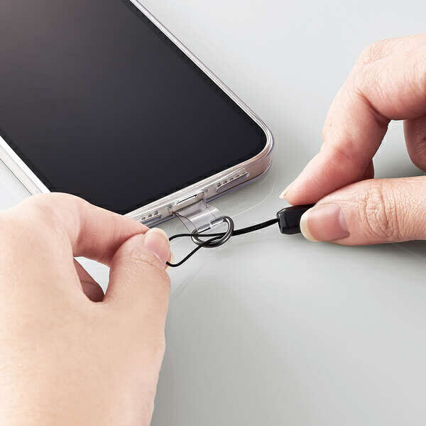 エレコム スマホアクセサリ 外付ストラップホール ハンドストラップ P-STHHANCR(1個)