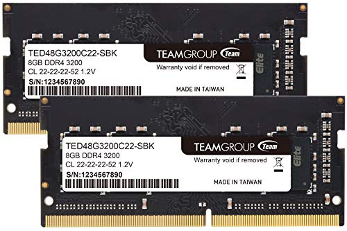 Team ノートPC用 SO-DIMM DDR4 3200MHz PC4-25600 8GBx2枚組
