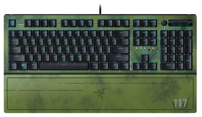 Razer メカニカルゲーミングキーボード BlackWidow V3 GreenSwitch HALO Infinite Edition 英語配列 RZ03-03542600-R3M1