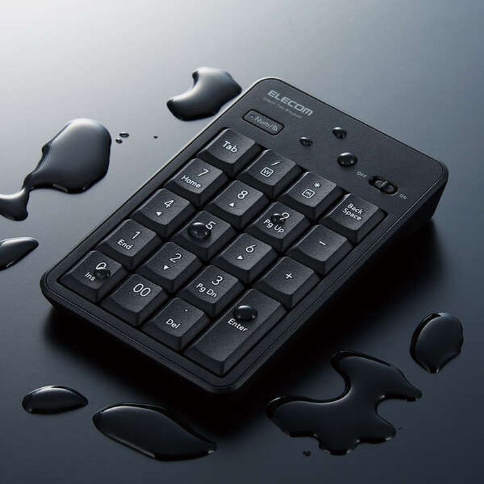 エレコム テンキー ワイヤレス 無線 Bluetooth 抗菌 静音 ブラック TK-TBM023SKBK(1個)