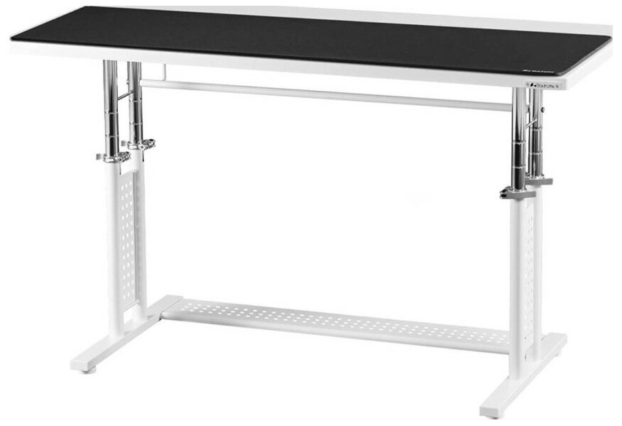 バウヒュッテ ゲーミングデスクHD ミドル 幅120cm×奥行55cm ホワイト BHD-1200HDM-WH 昇降式