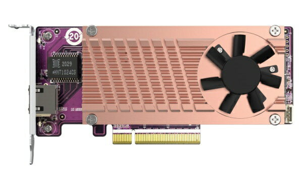 QNAP｜キューナップ QNAP NAS用 拡張カード Dual M.2 2280 PCIe NVMe SSD & single-port 10GbE QM2-2P10G1TB