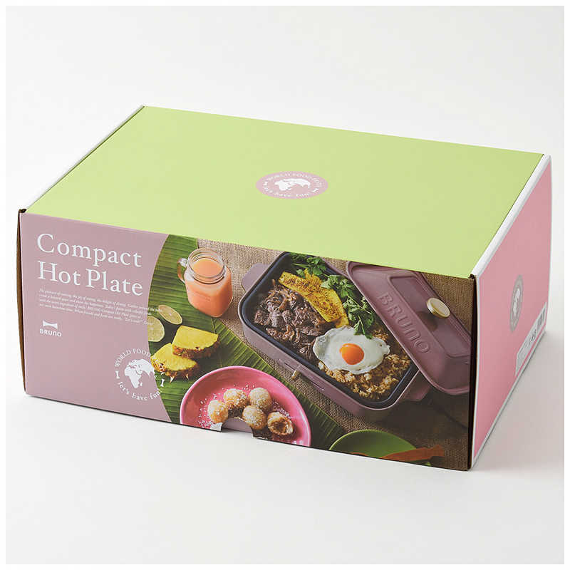 BRUNO コンパクトホットプレート シェルパープル BOE021-SPL