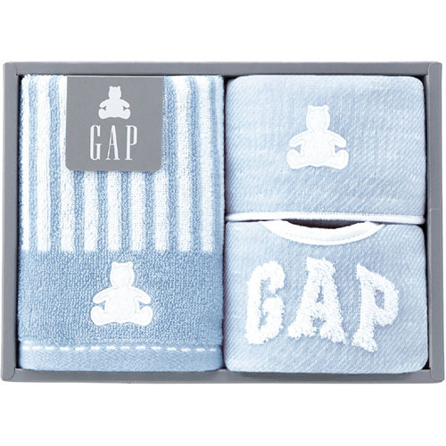 ベビー GAP ベビーフェイスタオル&ミニハンカチ&スタイ ブルー 54-5019200B 4547855216034 ベビーフェイスタオル ベビー用品 綿100% ベトナム製 ベビーギフト タオルセット ミニハンカチ スタイ 贈り物