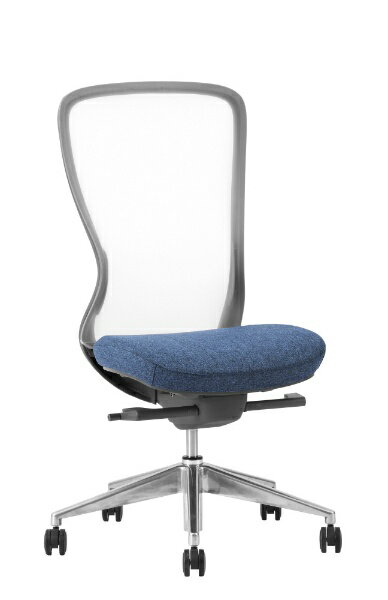 関家具｜SEKI FURNITURE オフィスチェア A03E 肘無し 背メッシュホワイト/座オーシャンブルー/フレームグレー/約幅67.5×奥行66.5×高さ102～109cm×座面高さ43～50cm