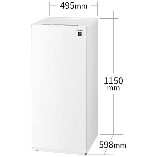 SHARP FJ-HF13H 2つの機能 冷凍冷蔵庫 (126L) W ホワイト SHARP SHARP 1ドア 冷凍庫 126L スノーホワイト FJ-HF13H-W (両開き