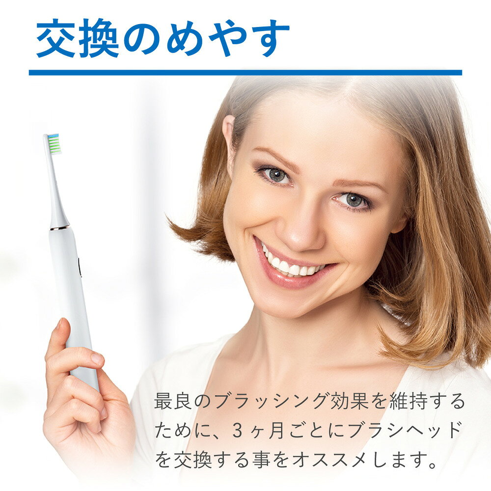 infly リニア音波振動式電動歯ブラシ用 替えブラシ IF-PT02RB03WH