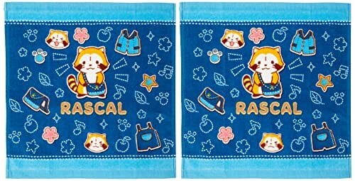 あらいぐまラスカル グッズ ハンドタオル 世界名作劇場 キャラクター プリント ウォッシュタオル 2枚セット デニム プレゼント 男の バレンタ 爆買