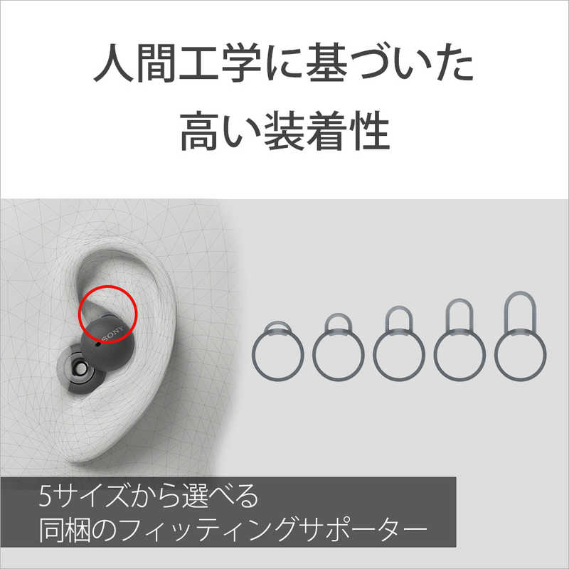 ソニー 開放型 完全ワイヤレスイヤホン LinkBuds WF-L900 グレー(1個)