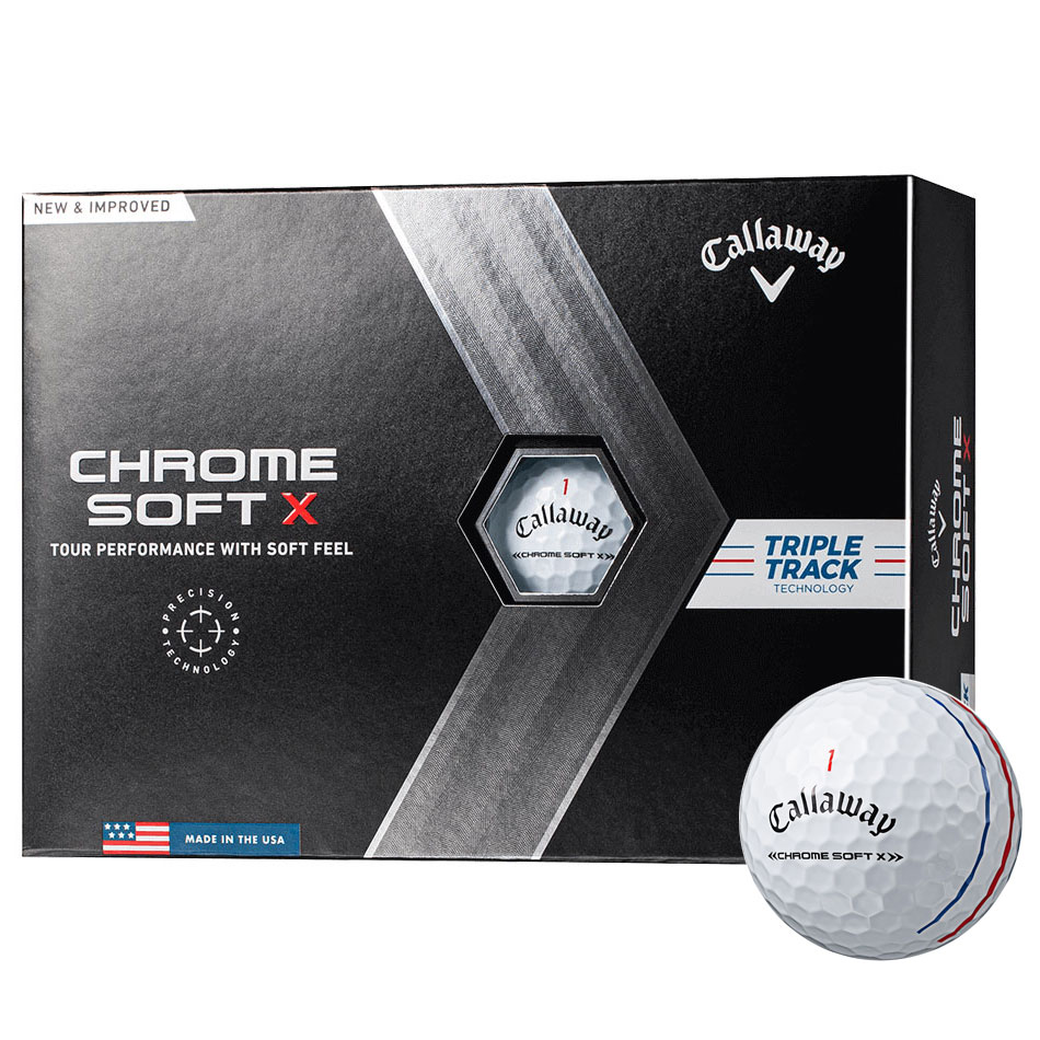 未使用品Callaway CHROME SOFT 1ダース白 Callaway Chrome Soft X LS Used Golf Balls | Lostgolfballs.com