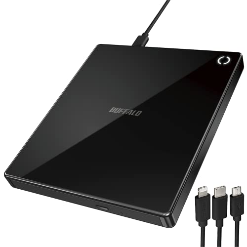 バッファロー　ラクレコ　ブラック　スマートフォン用CDレコーダー 楽天市場】バッファロー バッファロー ラクレコ iPhone スマホ CD