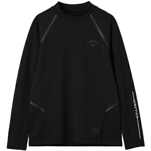 キャロウェイアパレル Callaway Apparel メンズ ゴルフウェア 長袖シャツ ストレッチスムースモックネックシャツ ブラック C21233105 1010
