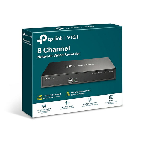 TP-LINK VIGI NVR1008H 8チャンネル ネットワークビデオレコーダー | カメラ ネットワークディスクレコーダー 監視 録画 ネットワークカメラ