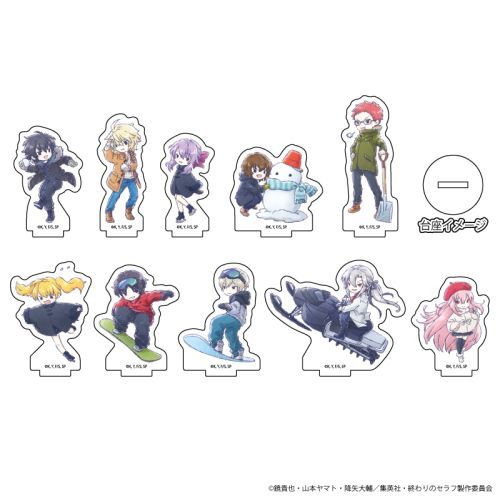 終わりのセラフ グラフアート グッズ 缶バッジ アクリルスタンド 楽天市場】A3 アクリルぷちスタンド 終わりのセラフ 02 雪遊び Ver
