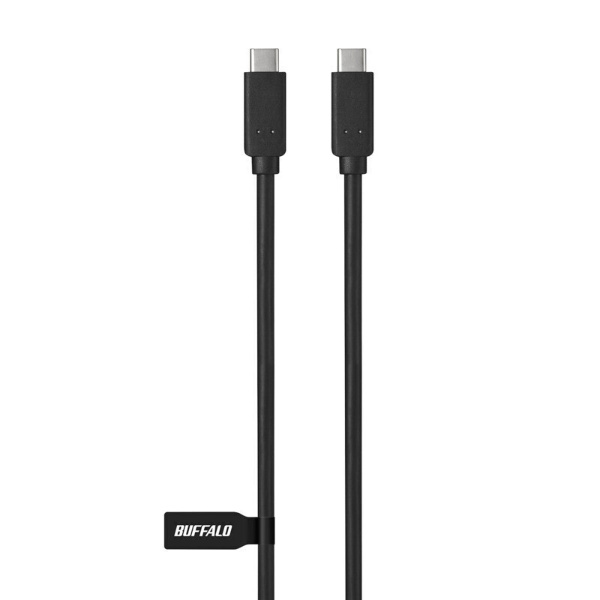 BUFFALO USB4 Gen3×2対応ケーブル Type-C to C 0.8m ブラック BSUCC4P5A08BK