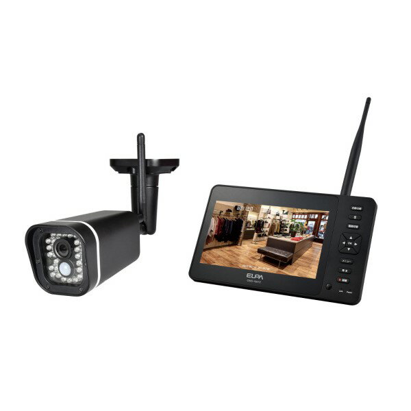 楽天市場】朝日電器 ELPA ワイヤレス防犯カメラ/モニターセット CMS