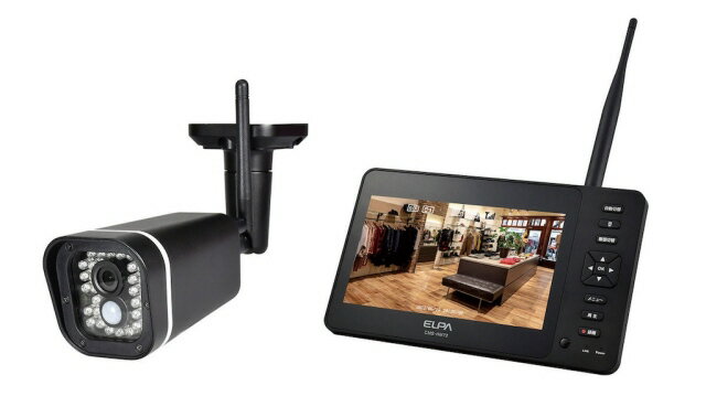 楽天市場】朝日電器 ELPA ワイヤレス防犯カメラ/モニターセット CMS