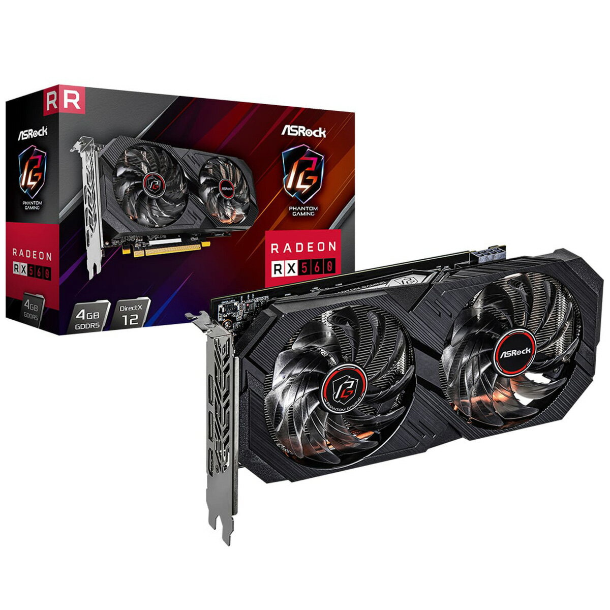 ASRock Phantom Gaming Radeon RX560 Elite 4G グラフィックボード