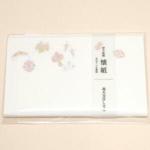 カミイソ産商 伊予和紙 懐紙 南天に宝尽し文様 No.3004