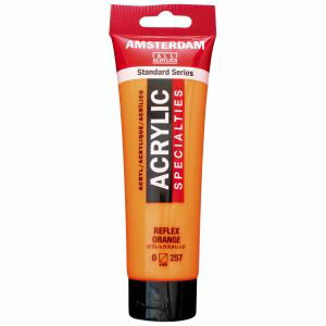 ターレンスジャパン Talens Japan アムステルダム アクリリックカラー 特別色 120mlチューブ リフレックスオレンジ257 498310 1530988