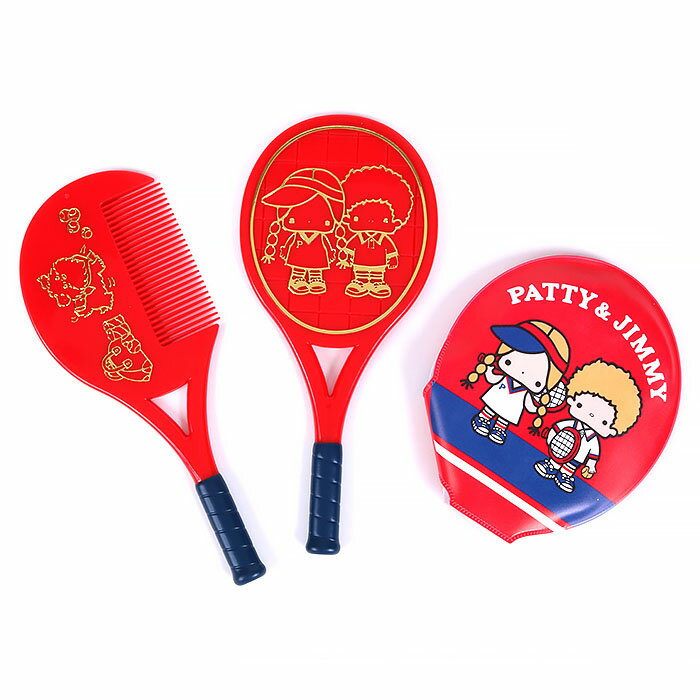 楽天市場】サンリオ パティ＆ジミー ラケット形ミラー＆コーム（テニス