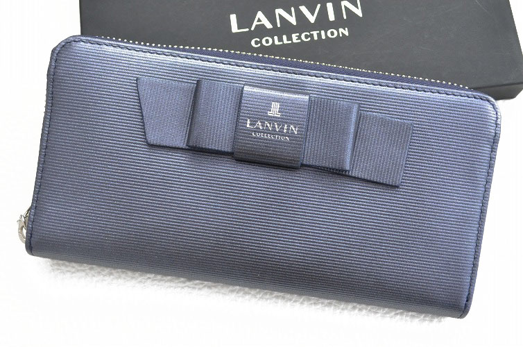 楽天市場】クイーポ ランバン LANVIN 立体リボン ラウンドファスナー