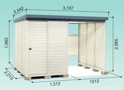 楽天市場】淀川製鋼所 【ヨド物置】あぜくらZコンビ YMZC-10(一般型