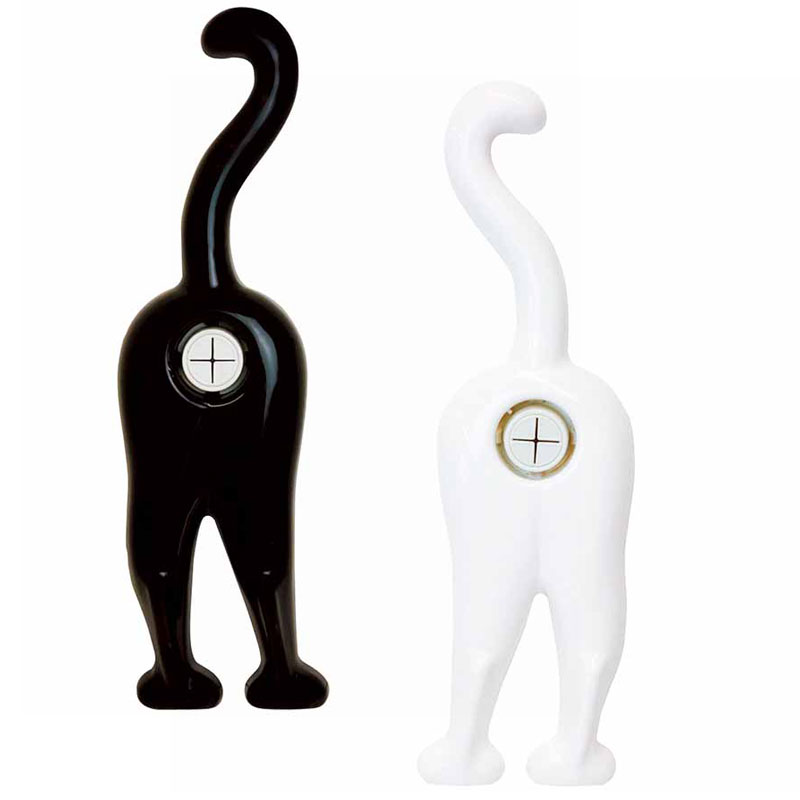 slam design クロス ホルダー cloth-cat クロスキャット タオルハンガー ( キャット(ブラック) )