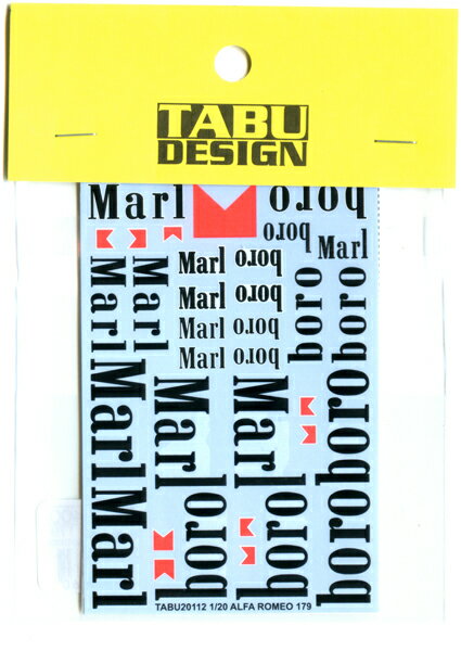 タブデザイン 1/20 アルファロメオ179 オプションデカール デカール