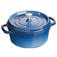ストウブ ピコ・ココット 丸 青 1102076   キッチン用品