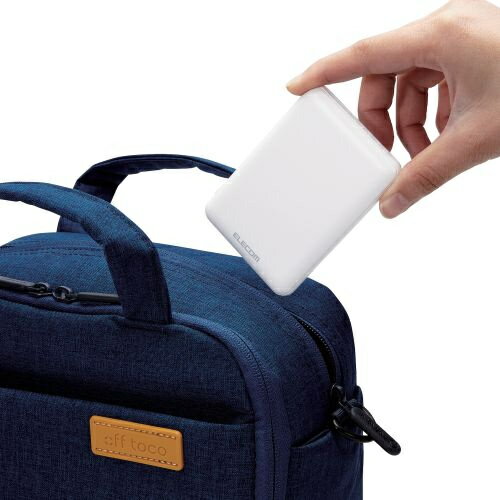 ELECOM 薄型コンパクトモバイルバッテリー ホワイト DE-C37-5000WH