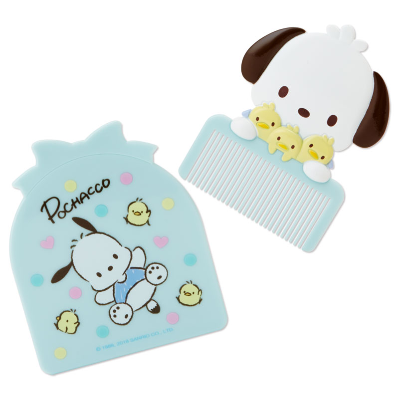 楽天市場】サンリオ ポチャッコ ミラー＆キャラクター形コームセット