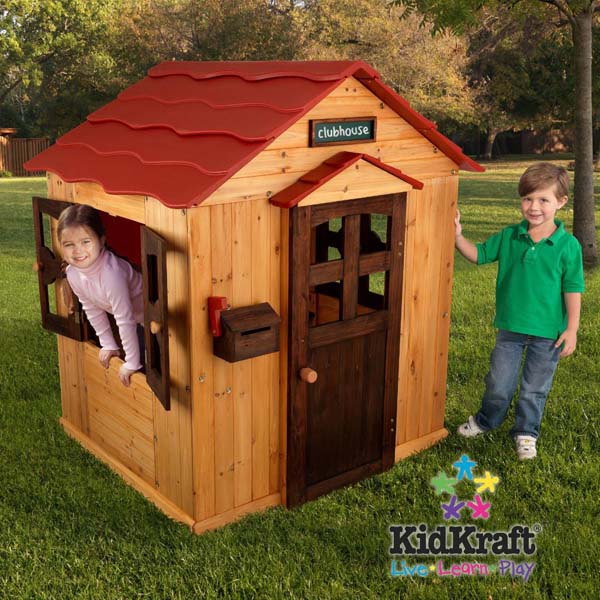 楽天市場】（KidKraft）キッドクラフト アウトドア プレイハウス 木製 